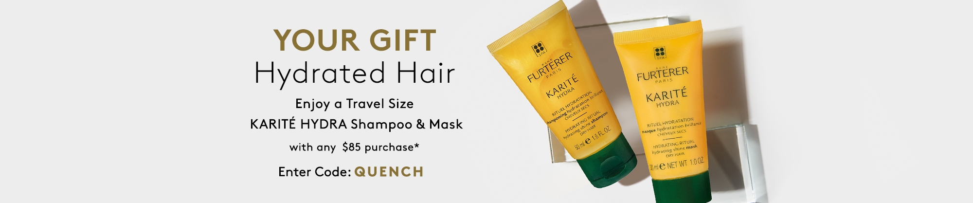 Complimentary Travel Size Hair Mask